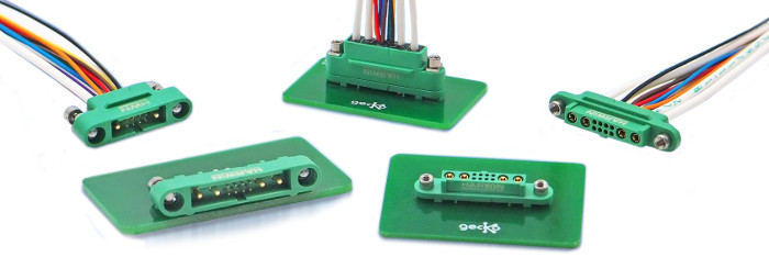 Full range of Harwin Gecko MT Mixed Layout Signal Power Connectors from Genalog